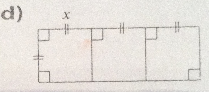 Calculer la valeur de x avec une aire de 5cm
