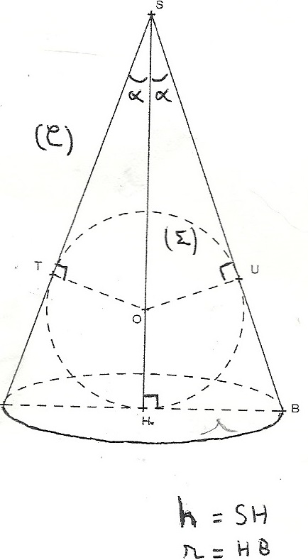 c�ne de r�volution et sph�re
