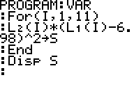 programme et algorithme sur ti.82