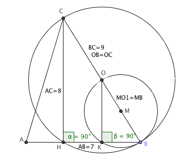 triangle rectangle et cercle