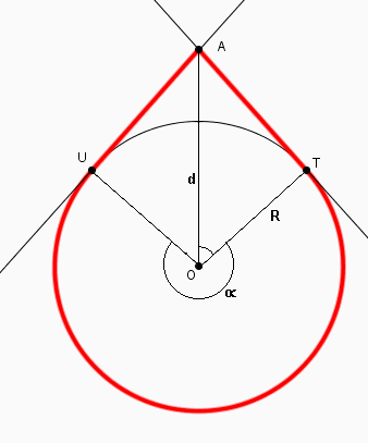 Un point et un cercle