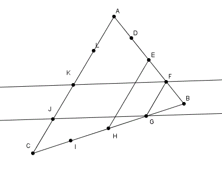 Démonstration parallèles dans un triangle