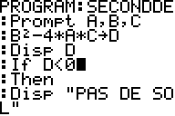 programme TI82 racines polynomes