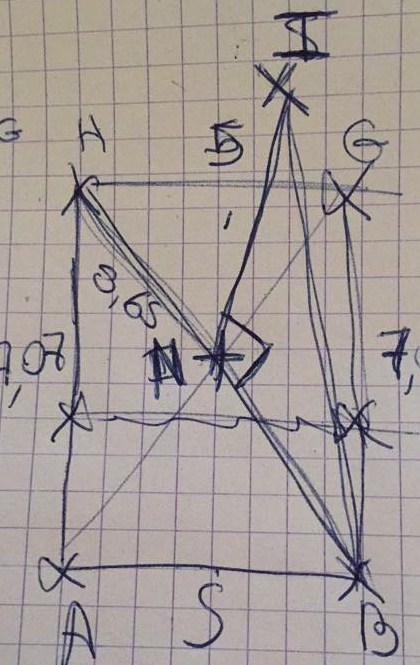 calcule de hauteur d\'une pyramide � base rectangulaire