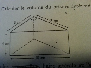 Dm de maths : Calcul volume d\'un prisme/aire latrale+aire 