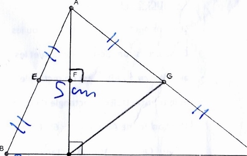 Triangle rectangle et le centre du cercle circonscrit