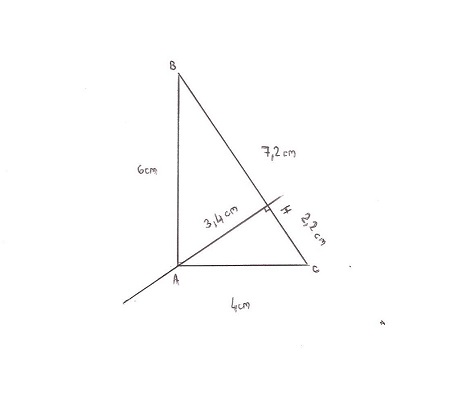 le cosinus d\'un angle aigu dans un triangle rectangle