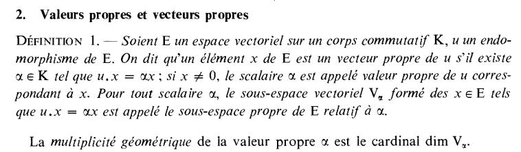 Vecteur propre
