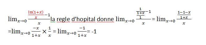 limites fonctions ln