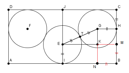Cercles inscrits dans un rectangle