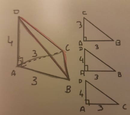 Comment calculer la hauteur d\'un triangle isocele sans b ?