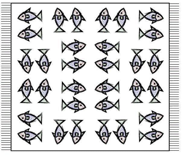 tapis de poissons  Yvan monka