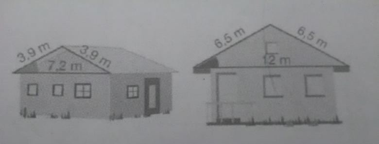 Les angles codes sur le toit des 2 maisons ont-ils la mme mesur