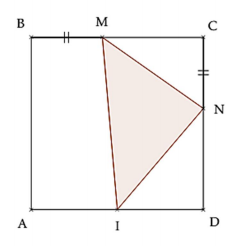 Aire d\'un triangle selon x