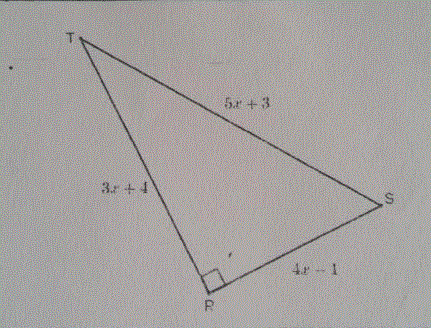trouver les valeurs de X dans un triangle  rectangle 