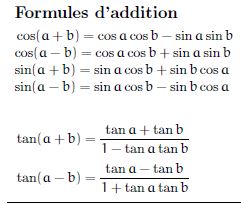 Trigonom�trie 