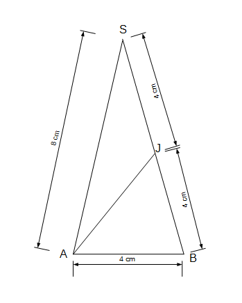 Triangle rectangle dans pyramide