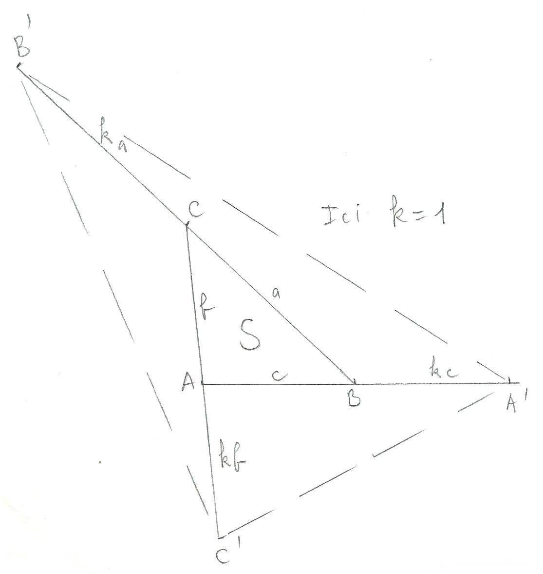 Deux triangles et leurs aires