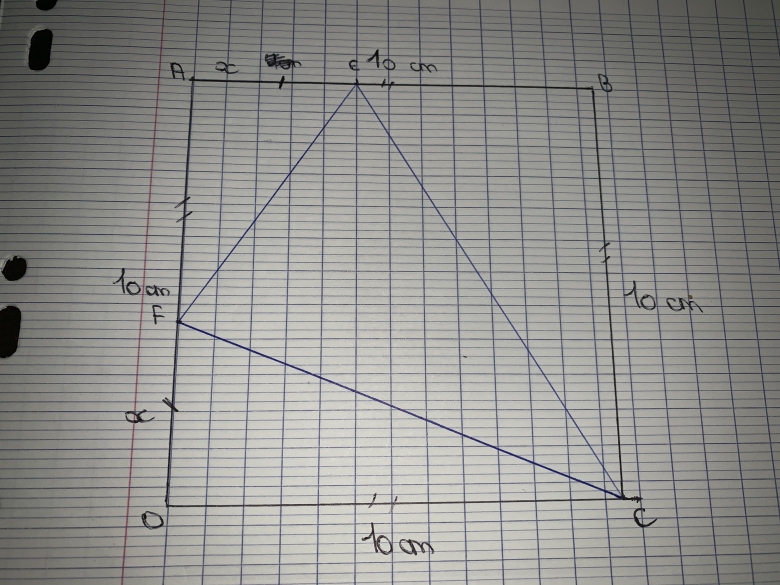 Triangle dans un carr