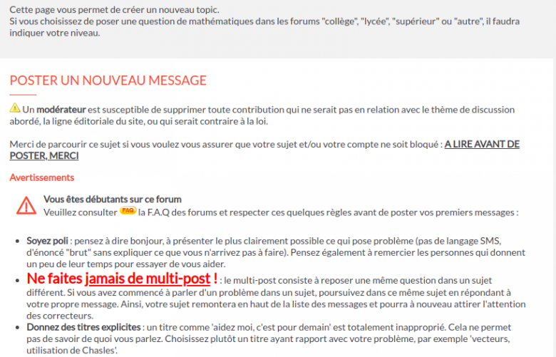Bienvenue aux  nouveaux 