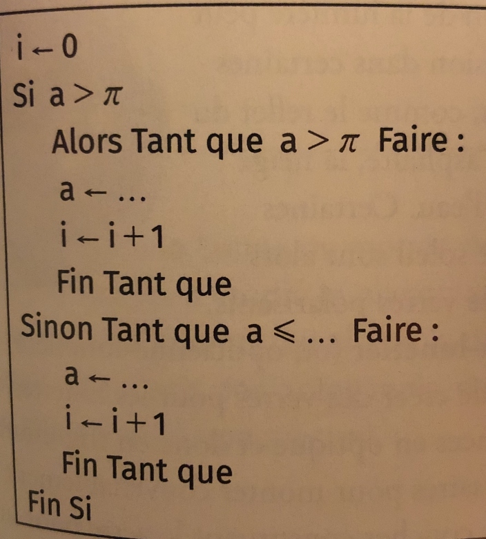 Cercle trigo & algorithmique 