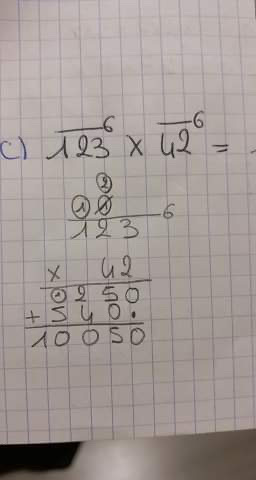 Multiplication de deux nombre en base 6 
