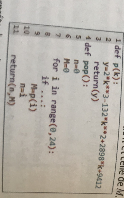 Dm maths 2nde Python 