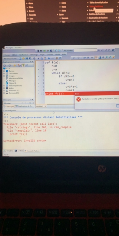 Python et suite de Syracuse