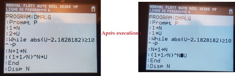 Une suite qui converge vers e et des probabilit�s