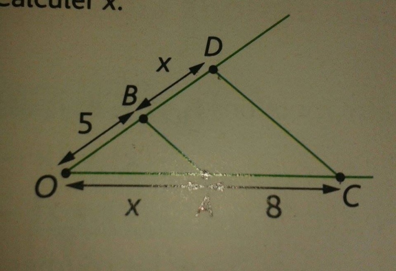Calculer x