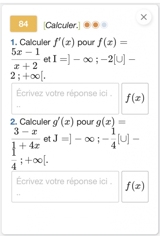 Fonction dérivée 
