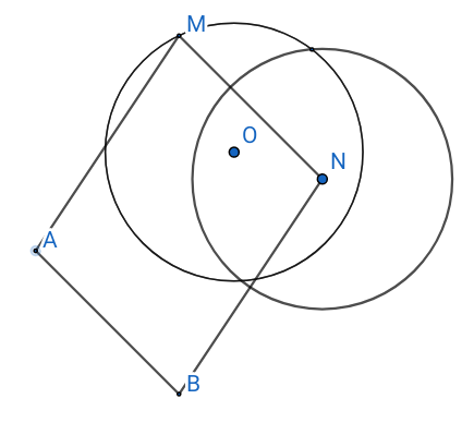 Point dcrivant un cercle et une droite.