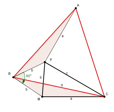 Triangle quilatral cot entier