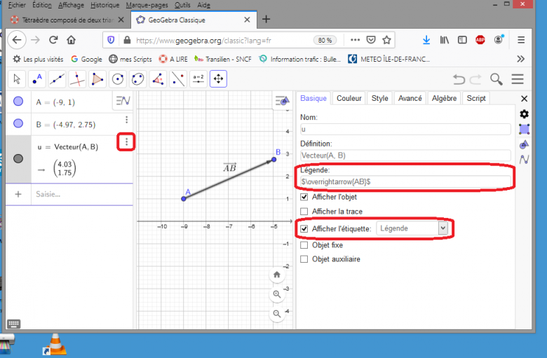 T�tra�dre compos� de deux triangles isoc�les 