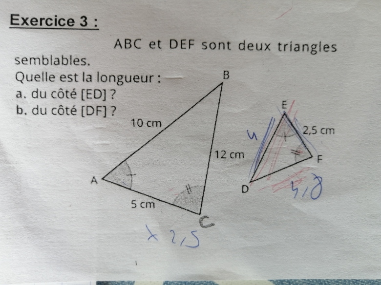 Exercice triangles semblables_ 3