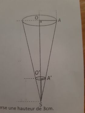 calcul du volume d\'un cône