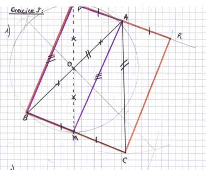 Triangle isoc�le/cercle milieu