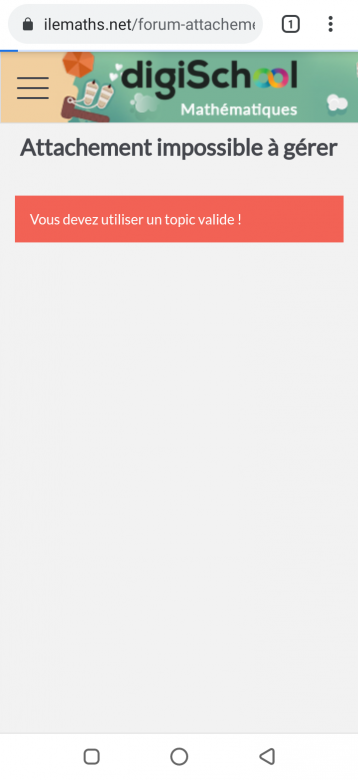 Probl�me de fonctionnement