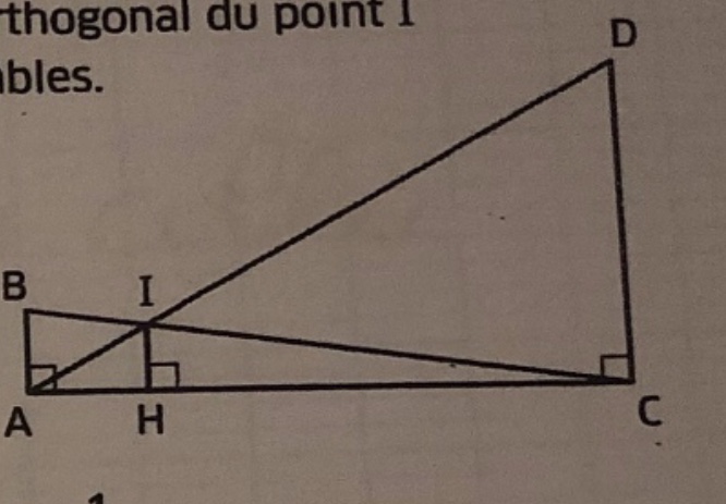 Exercice projet orthogonal et Thales