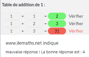 Outil pour apprendre les additions