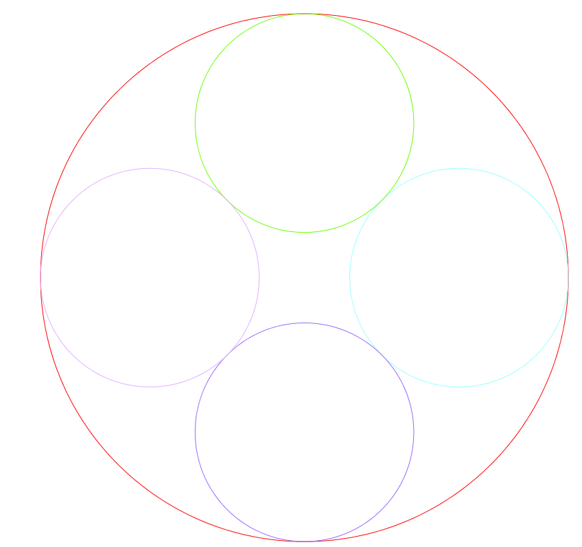 Dm Sangaku 4 cercle dans un grand 