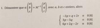 Matrice/congruence
