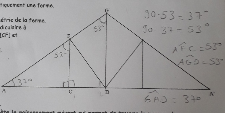 Calcul angles triangles