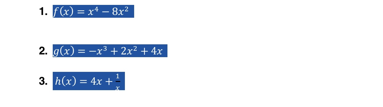 DM de maths sur les dérivées