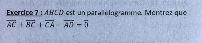 Vecteur et relation de Chasles