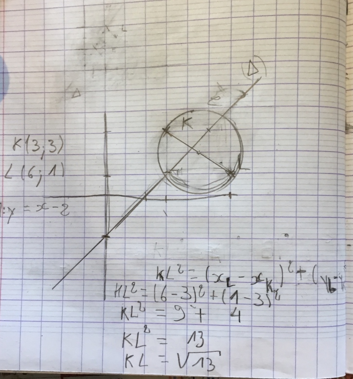 Géométrie coordonnée triangle rectangle
