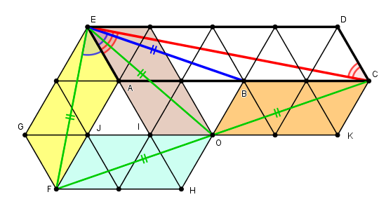 angles sur 8 triangles �quilat�raux