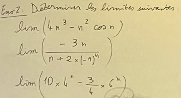 Limites de fonctions 