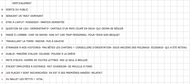 Mots crois�s
