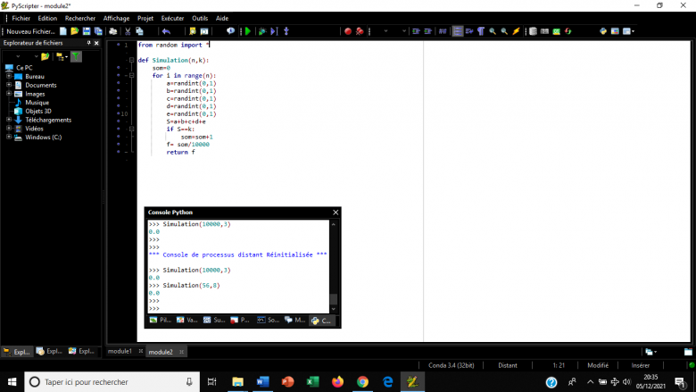 planche de Galton et loi de Bernoulli 